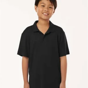AllPro Youth Pro-Lock Performance Polo Black