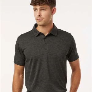AllPro Men's Pro-Lock Performance Mélange Polo Black Melange