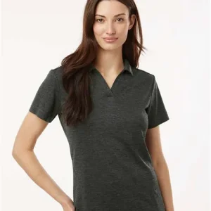 AllPro Women's Pro-Lock Performance Mélange Polo Black Melange