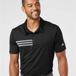 Adidas Men's 3-Stripes Chest Polo Black/ White