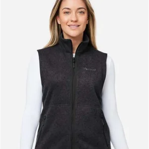 Marmot Women's Drop Line Fleece Vest Black Heather