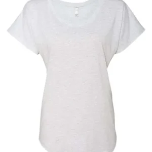 Next Level Women’s Triblend Dolman Tee Heather White