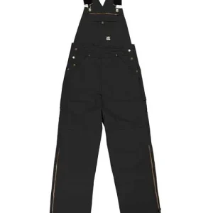 Berne Apparel Tall Slab Unlined Duck Bib Overall Black